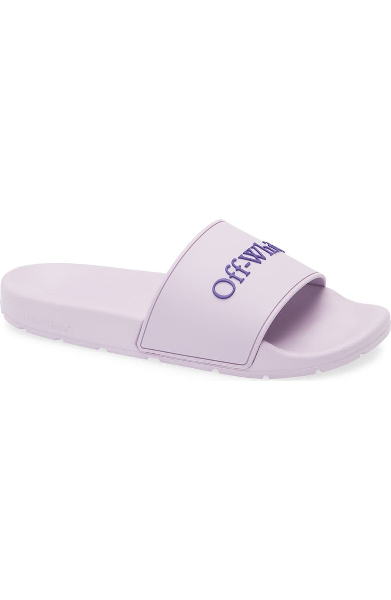 Off-White Bookish Logo Slide Sandal, Main, color,