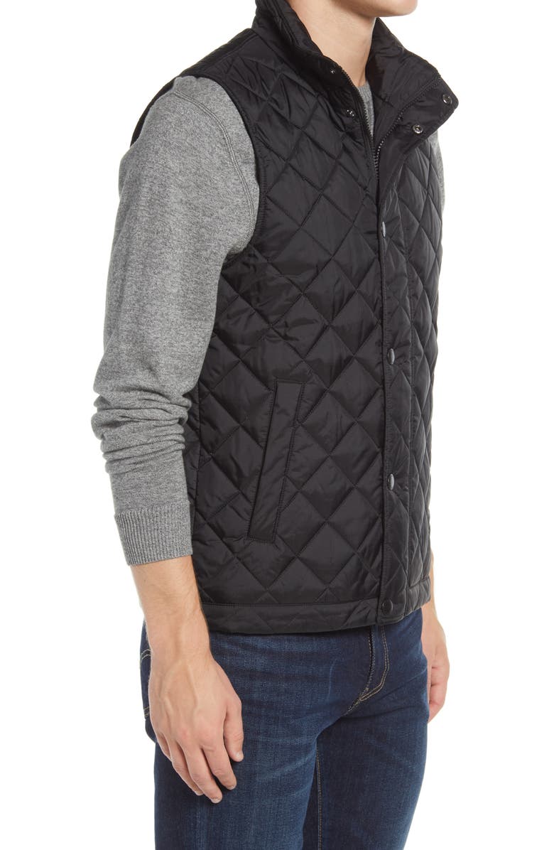 Barbour Barlow Quilted Vest, Alternate, color, Black