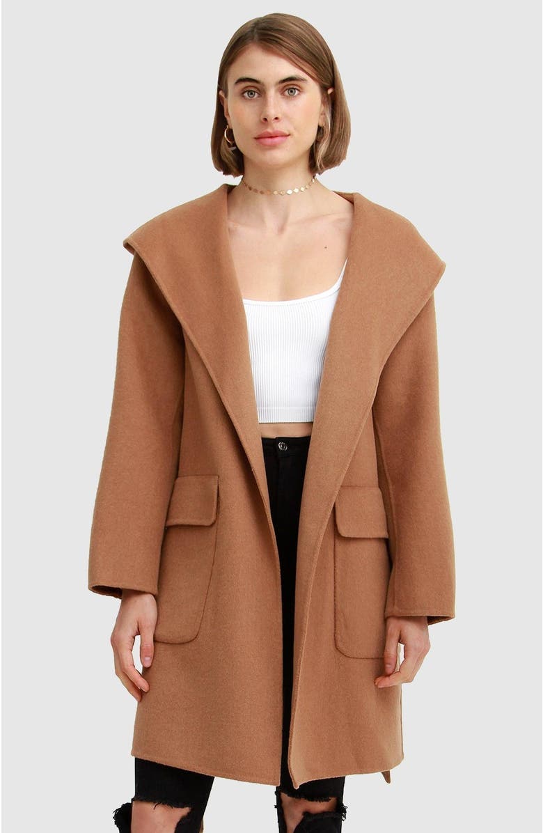 Belle & Bloom Sweet Escape Robe Coat, Alternate, color, Camel