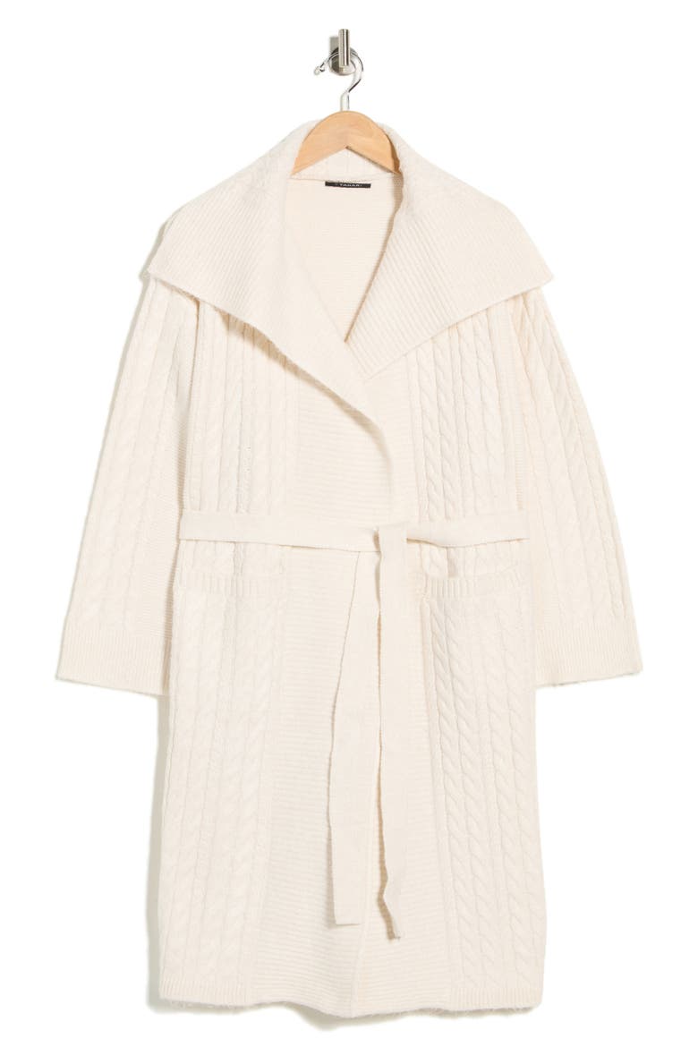 Braided Cable Duster Cardigan, Alternate, color, CREAM WHITE