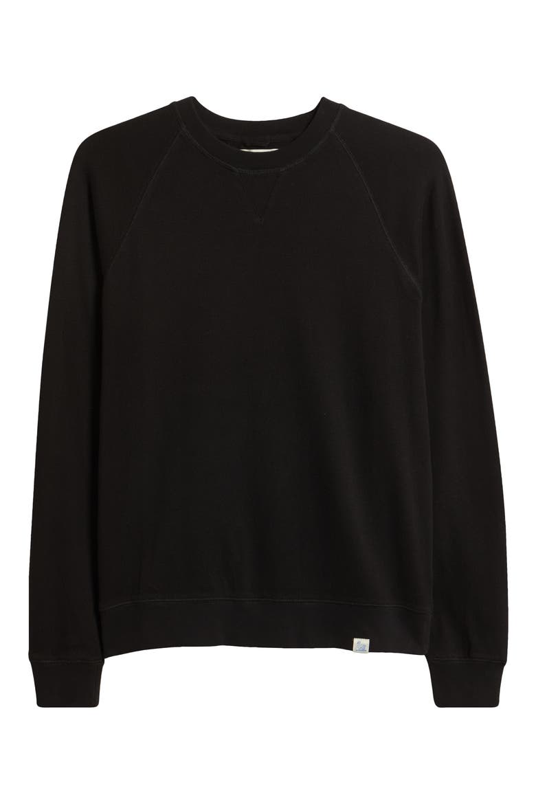 Retro Fleece Lightweight Sweatshirt, Alternate, color, DEEP BLACK