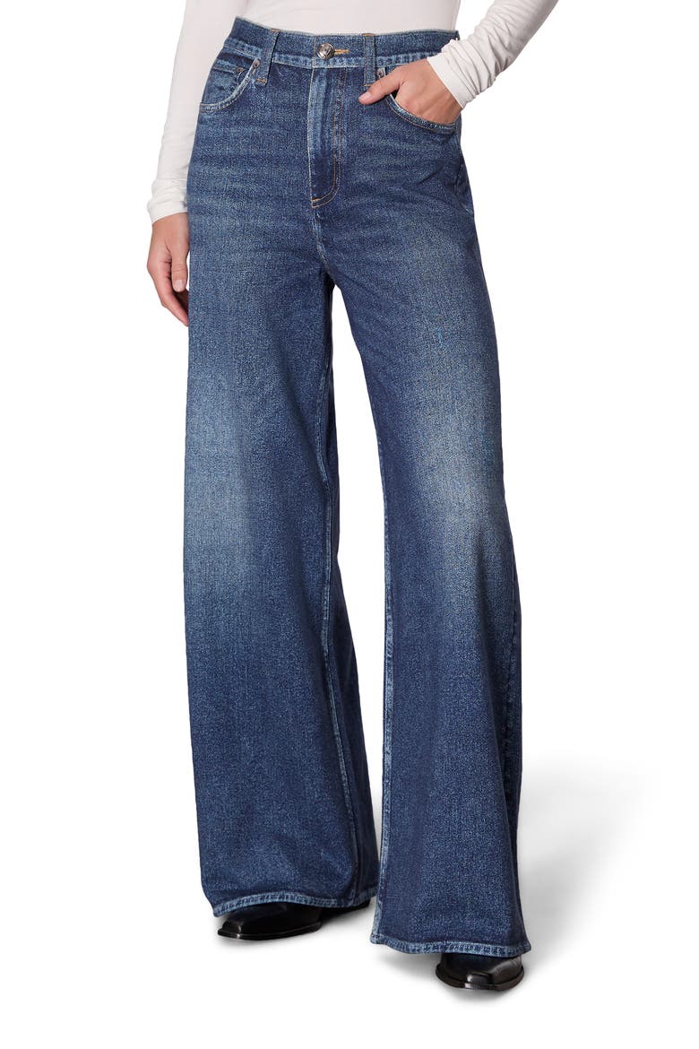 rb Miramar Sofie High Waist Ankle Wide Leg Sweatpant Jeans, Main, color, GROVE