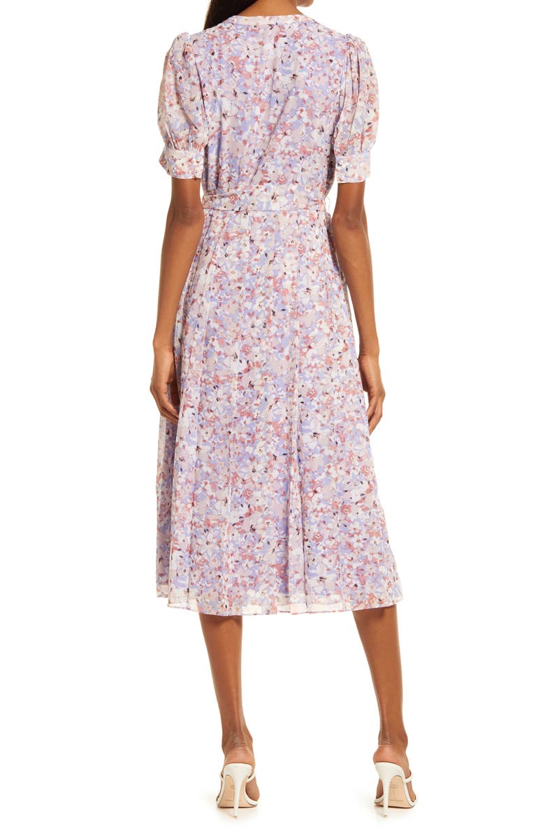 Chelsea28 Floral Puff Sleeve Midi Dress, Alternate, color, 