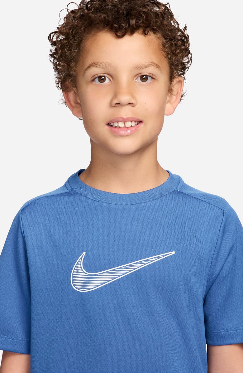 Nike Kids' Dri-FIT Swoosh Graphic T-Shirt, Alternate, color, University Blue/ White