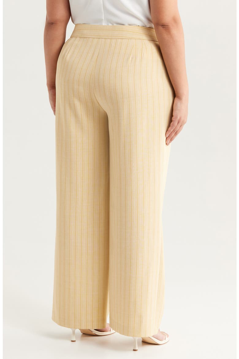 Stripe Wide Leg Pants, Alternate, color, OCHRE