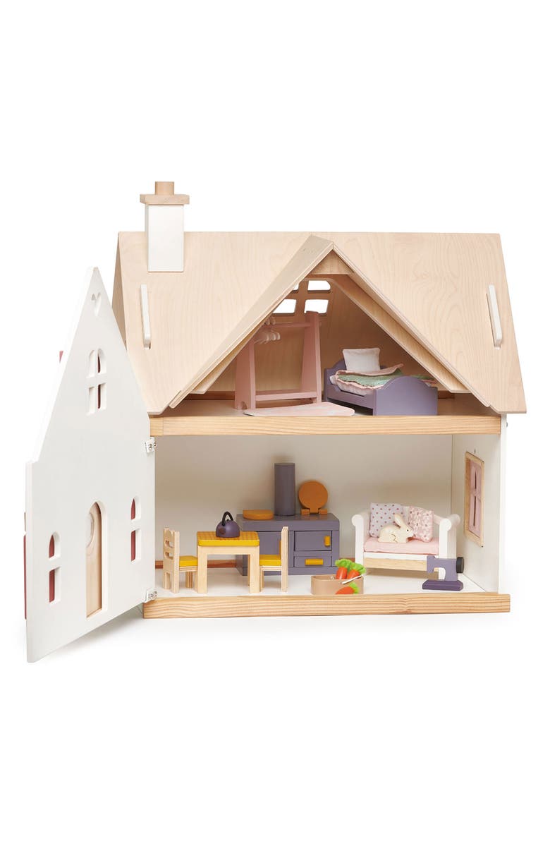 Tender Leaf Toys Cottontail Cottage Dollhouse, Alternate, color, White