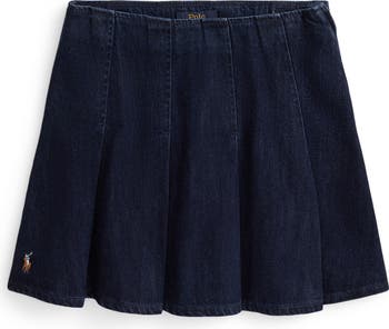 Kids' Pleated Denim Skirt