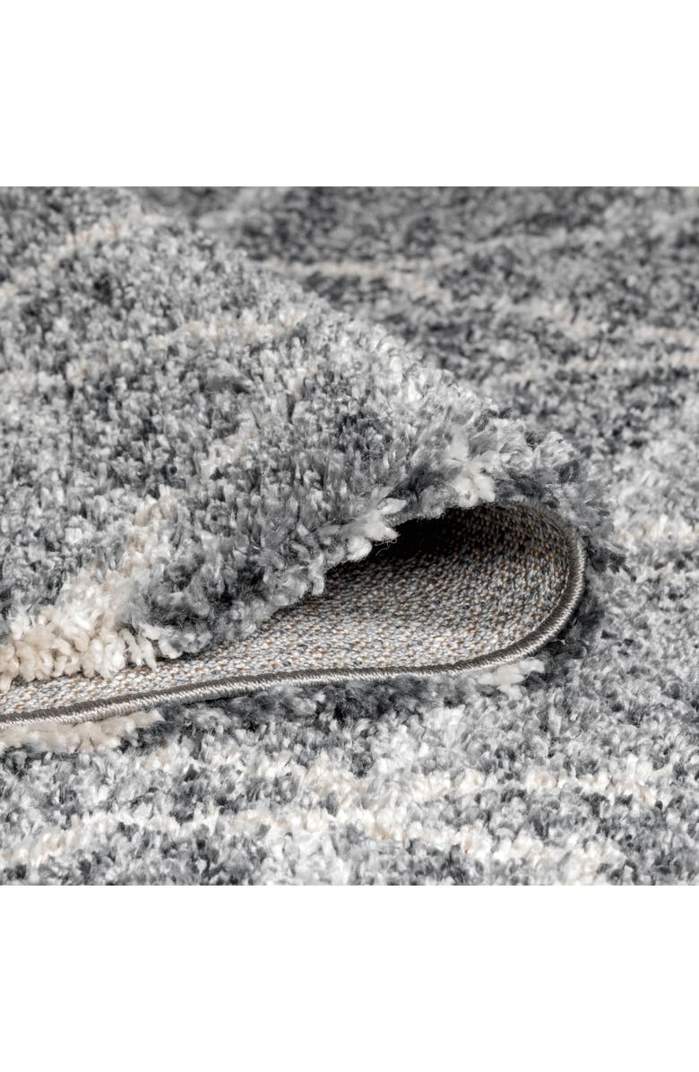 JONATHAN Y Susa Ogee Moroccan Trellis Shag Area Rug, Alternate, color, Light Gray/Ivory