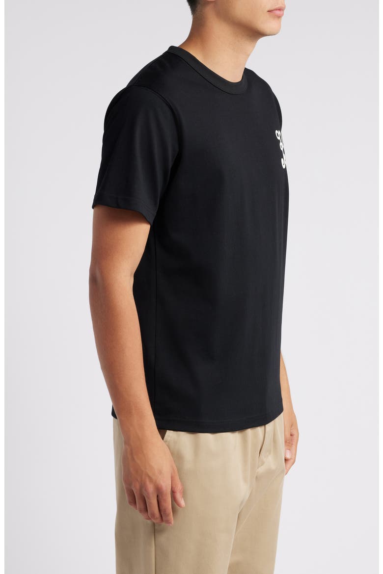 Essential Cotton Logo T-Shirt, Alternate, color, BLACK