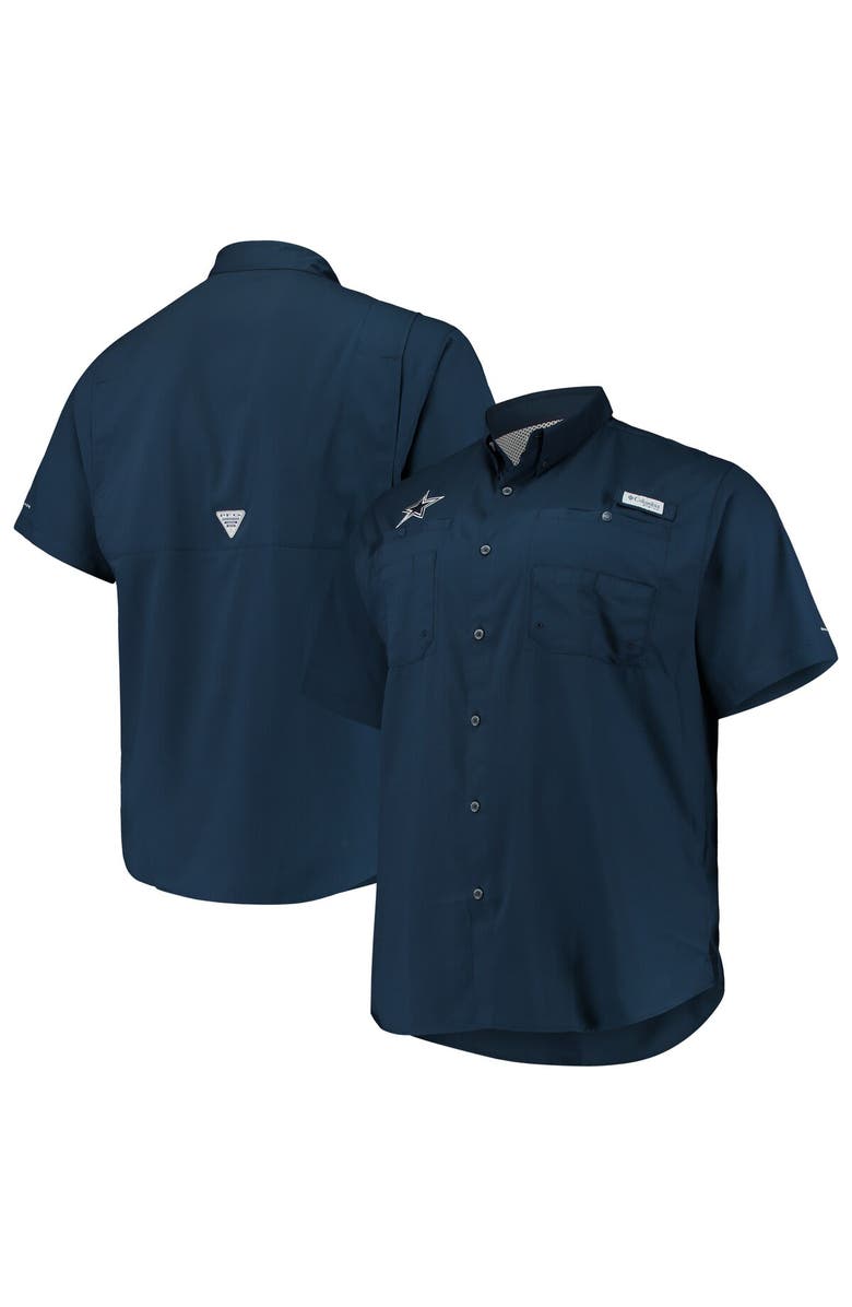 Columbia Men's Columbia Navy Dallas Cowboys Big & Tall Tamiami Woven Button-Down Shirt, Alternate, color, Navy