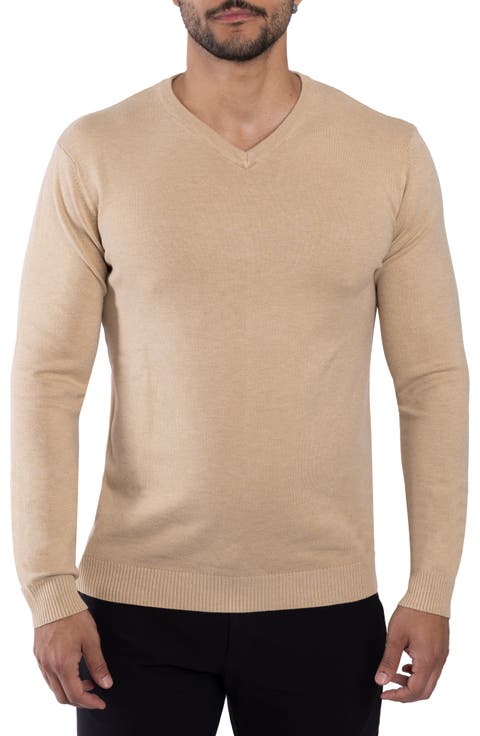 V-Neck Rib Knit Sweater