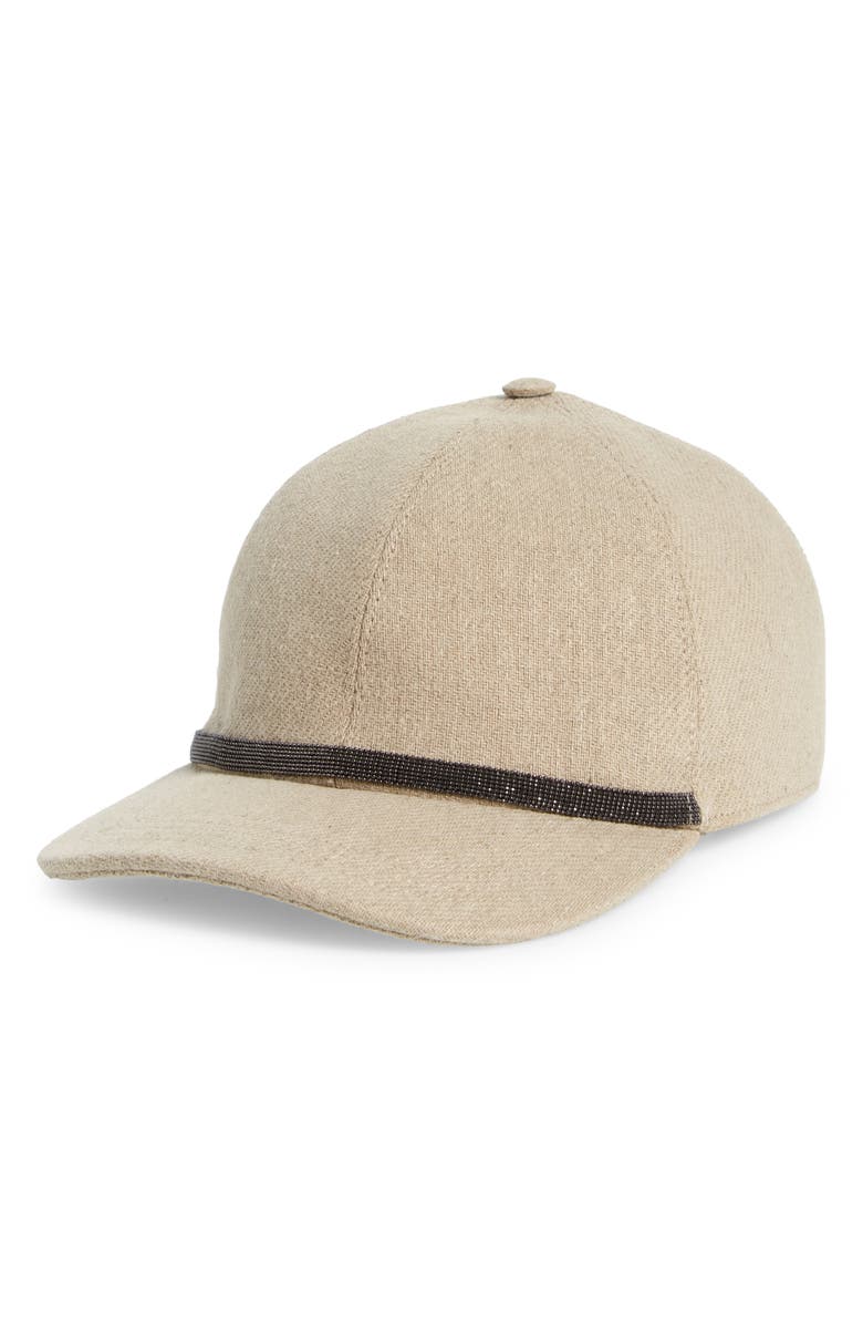 Brunello Cucinelli Linen & Cotton Canvas Baseball Cap, Main, color, 