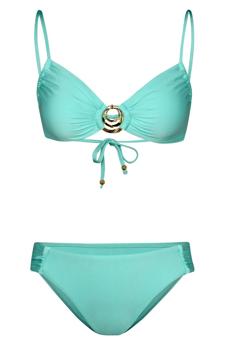 Sunshine 79 Solids Sweetheart Bikini Top, Alternate, color, Seaglass