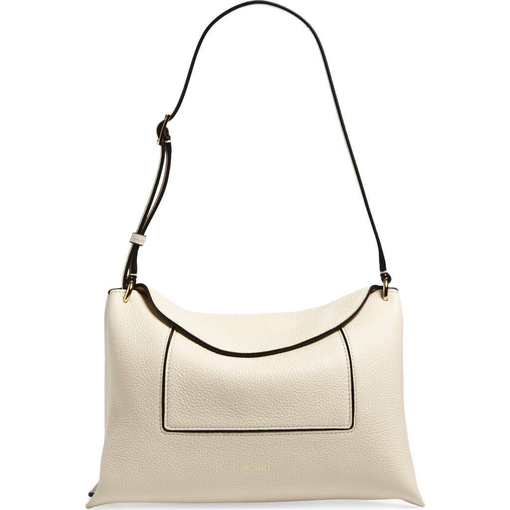 Wandler Penelope Slouch Leather Shoulder Bag In Neutral