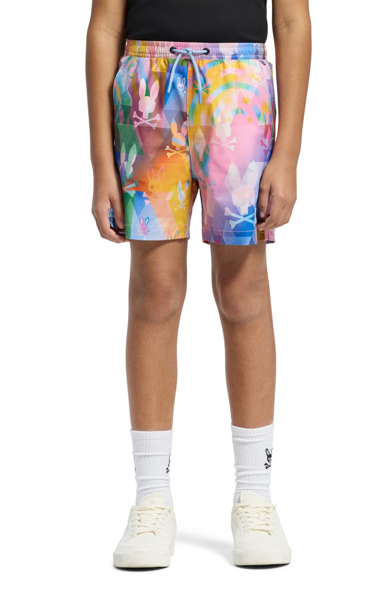 Psycho Bunny Kids' Milos Swim Trunks, Alternate, color, 