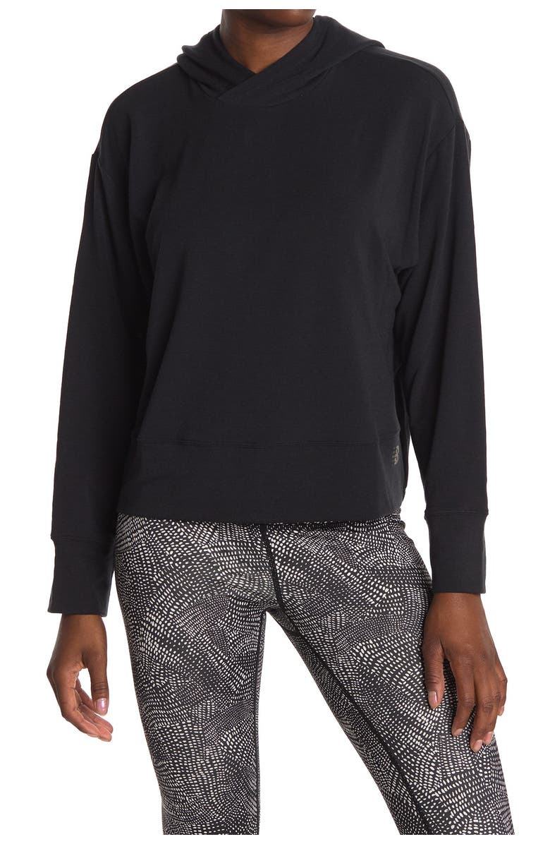 New Balance Evolv Twist Back Knit Hoodie, Alternate, color,