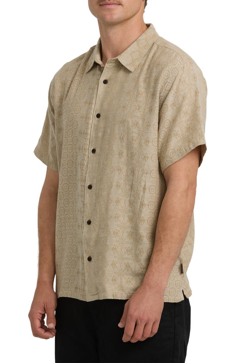 Billabong Needle Garage Jacquard Short Sleeve Button-Up Shirt, Alternate, color, Bolton