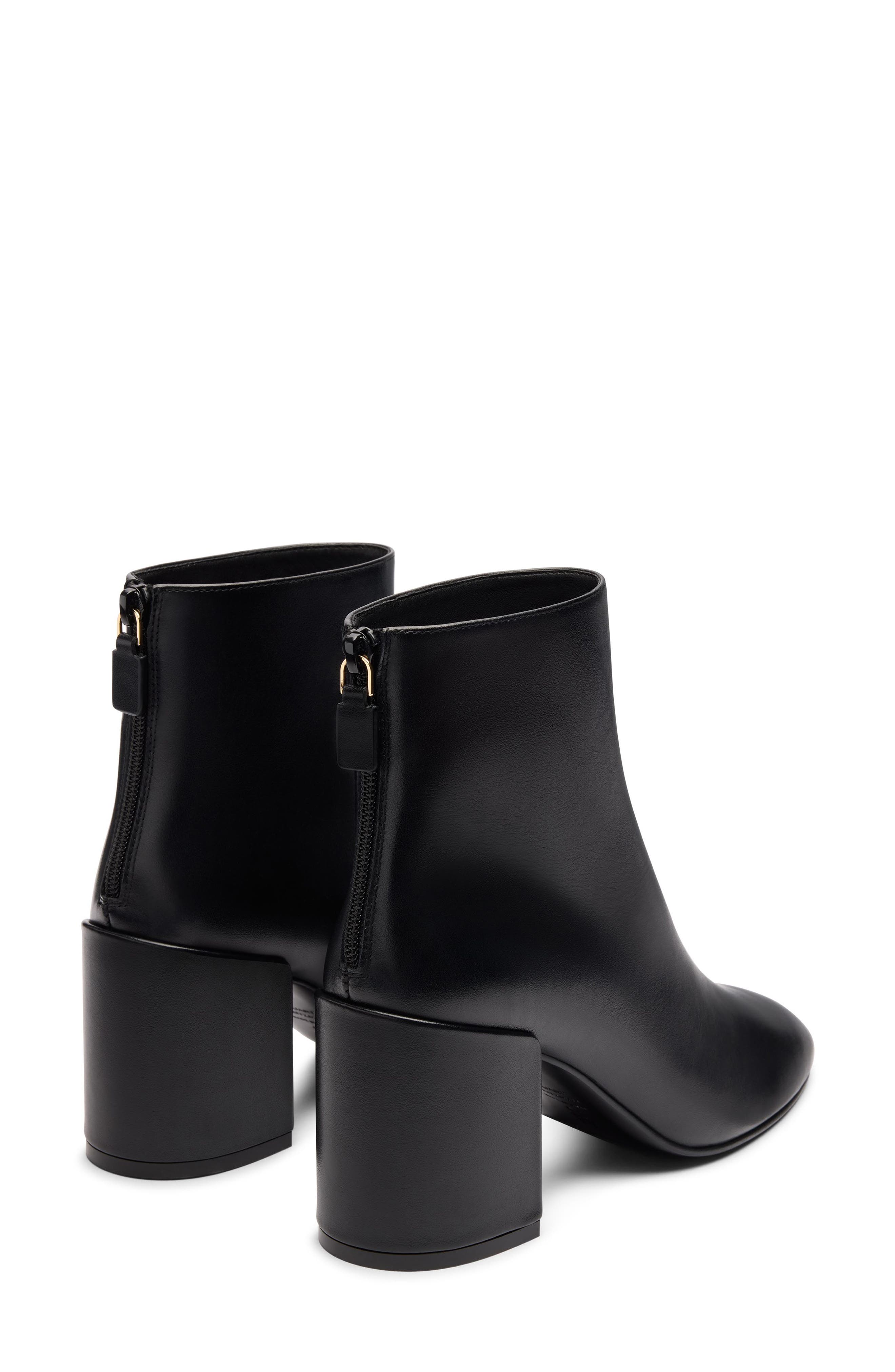 Bacari Leather Bootie, Alternate, color, BLACK