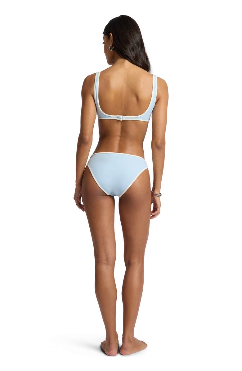 Onia Claire Square Neck Bikini Top, Alternate, color, Sky/White