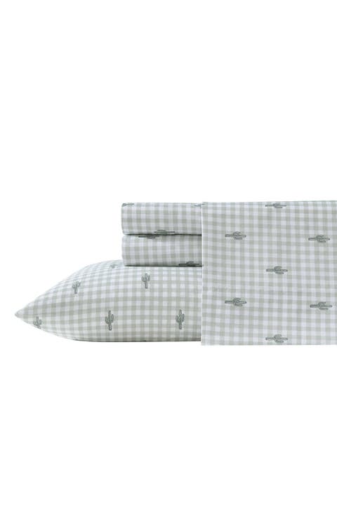 Cactus Gingham Sheet Set