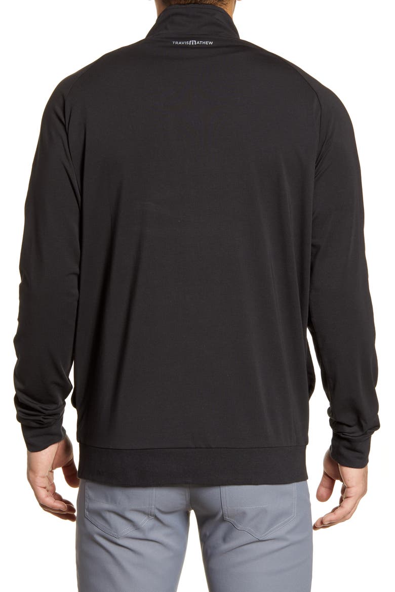Travis Mathew Zachary Half Zip Pullover, Alternate, color, BLACK