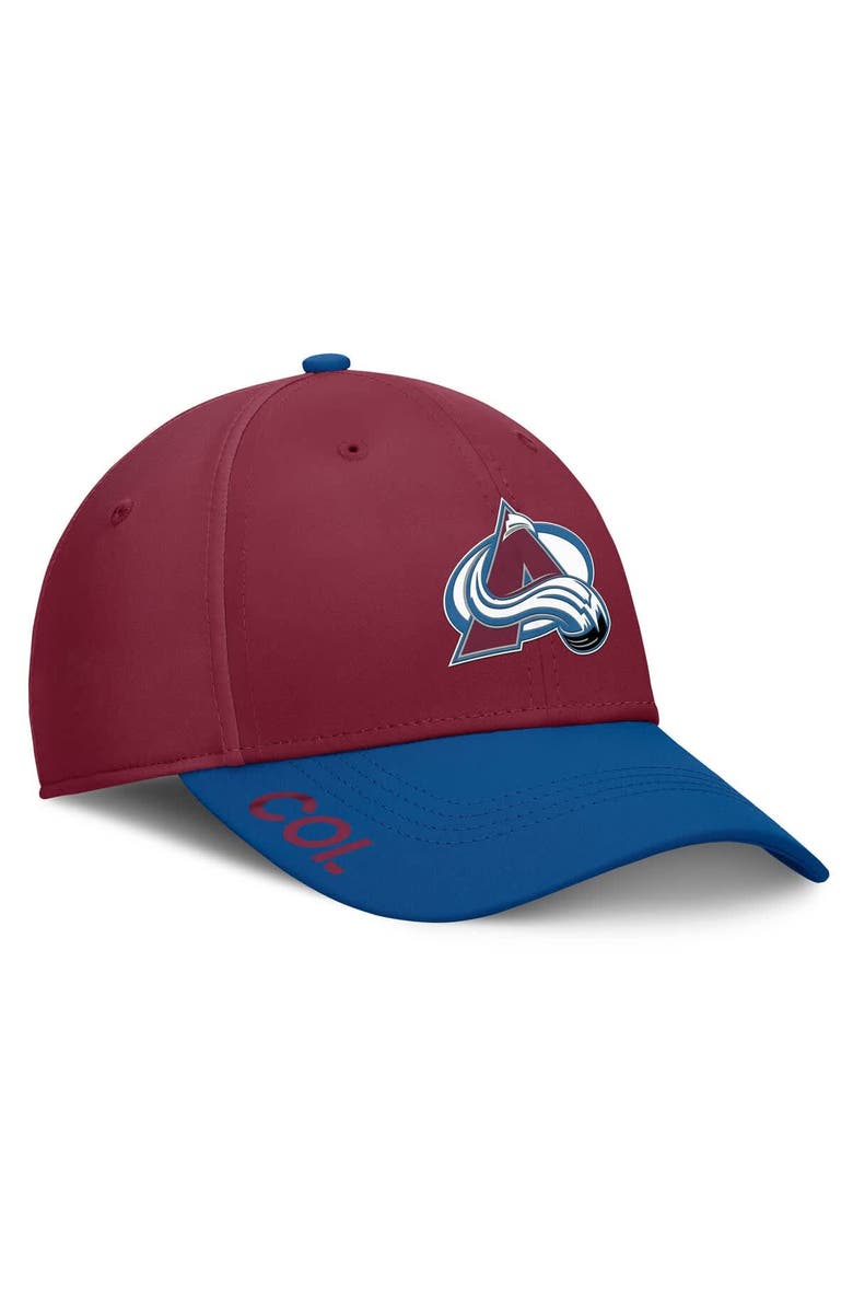 FANATICS Men's Fanatics Burgundy/Blue Colorado Avalanche Authentic Pro Rink Flex Hat, Main, color, 