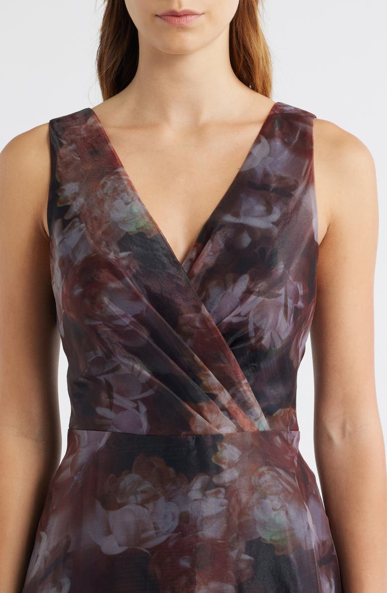 Julia Jordan Floral Cocktail Midi Dress, Alternate, color, Navy Pink