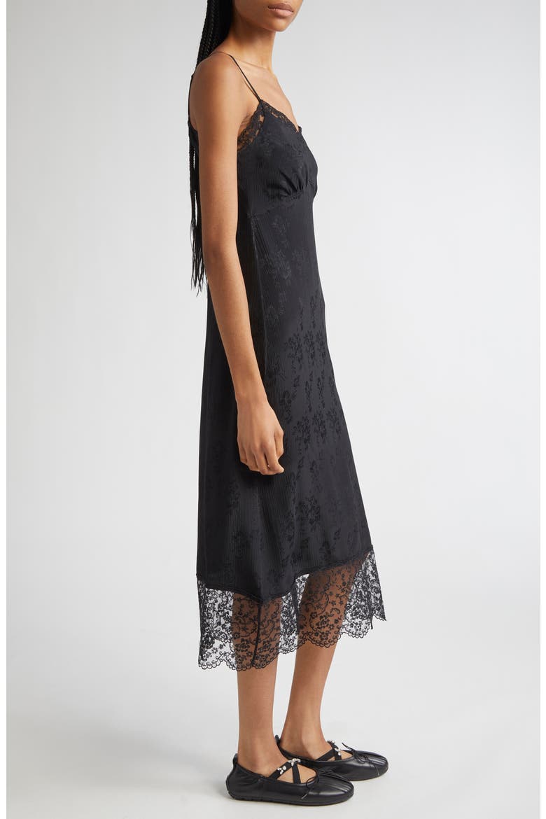 Deep Lace Trim Slipdress, Alternate, color, BLACK