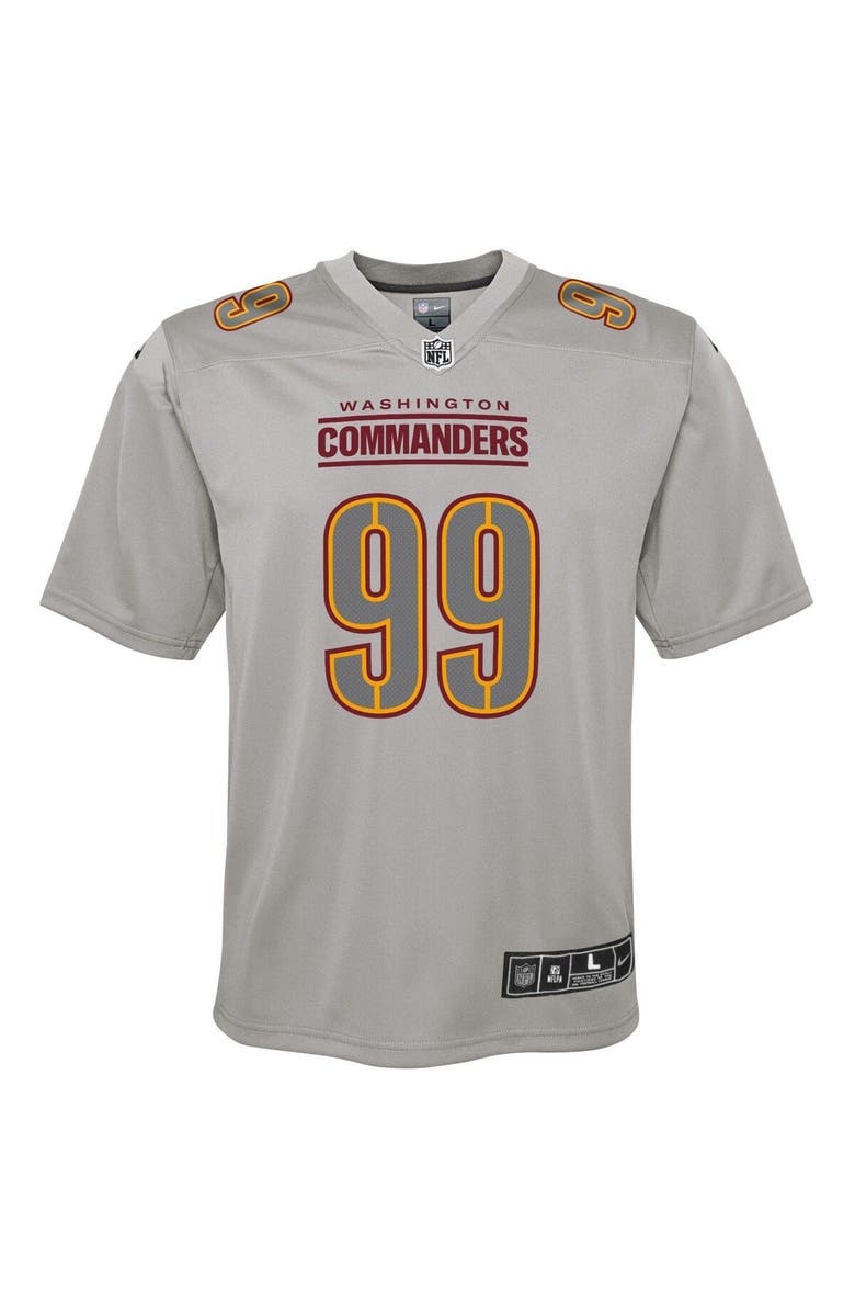Nike Youth Nike Chase Young Gray Washington Commanders Atmosphere Fashion Game Jersey, Alternate, color,