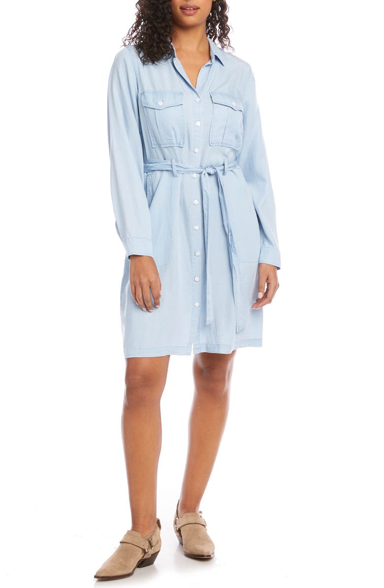 Karen Kane Chambray Shirtdress, Main, color, 