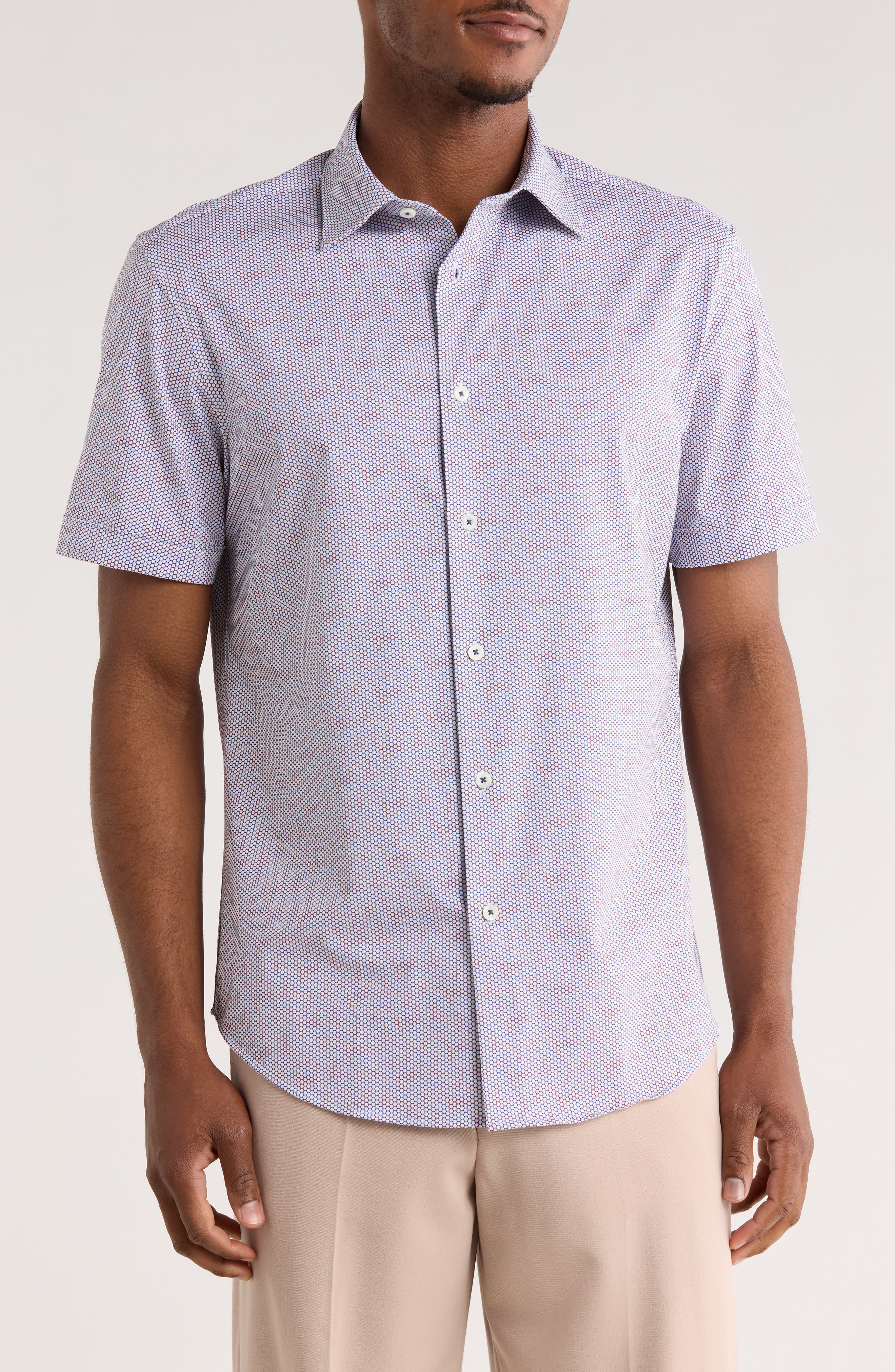 Bugatchi Short Sleeve Button-Up Shirt