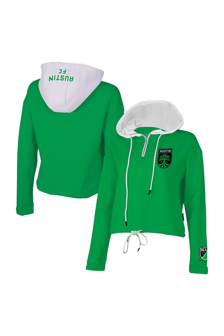 Women's Stadium Essentials Green Austin FC Game Plan Quarter-Zip Hoodie, Alternate, color, Green
