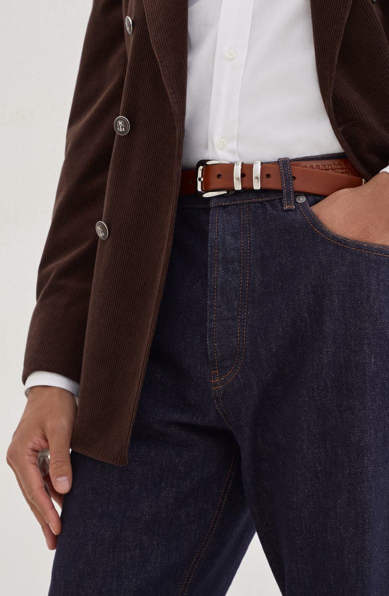 Brunello Cucinelli Iconic fit five-pocket trousers, Alternate, color, Dark Denim