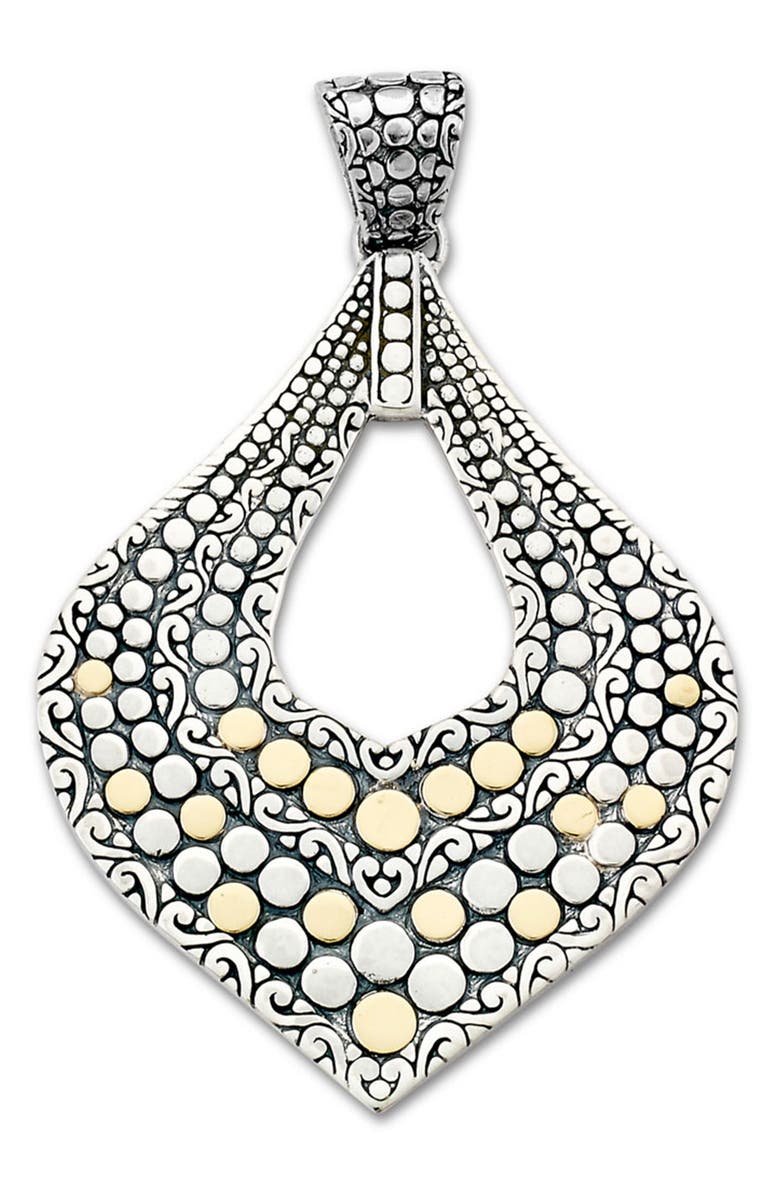 SAMUEL B. Sterling Silver 18k Yellow Gold Statement Pendant, Main, color, Silver And Gold