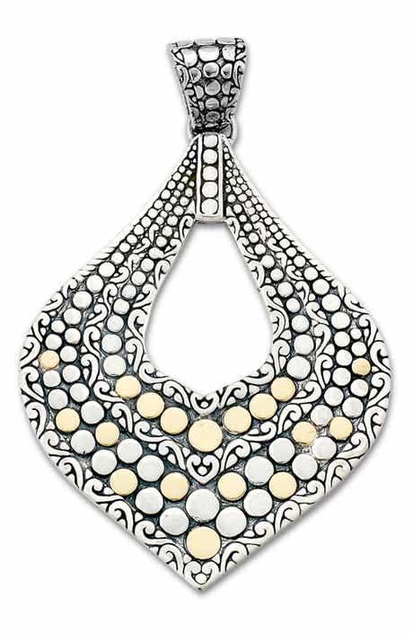 SAMUEL B. Sterling Silver 18k Yellow Gold Statement Pendant