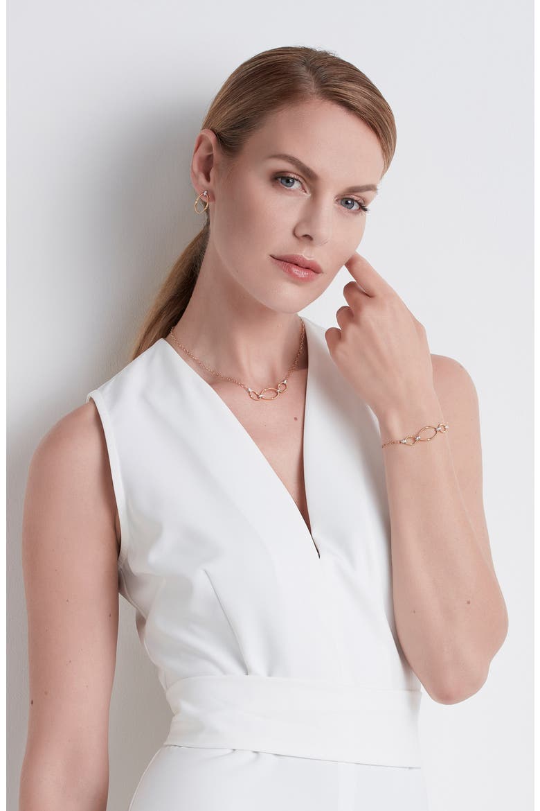 Marrakech Onde 18K Yellow Gold & Diamond Half Collar Necklace, Alternate, color, WHITE GOLD/ YELLOW GOD