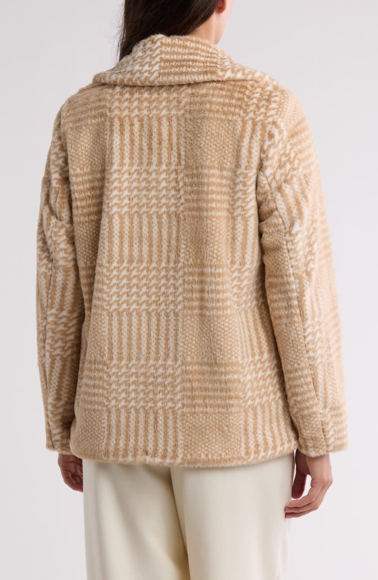 ELIE ELIE TAHARI Faux Fur Double Breasted Coat, Alternate, color, 