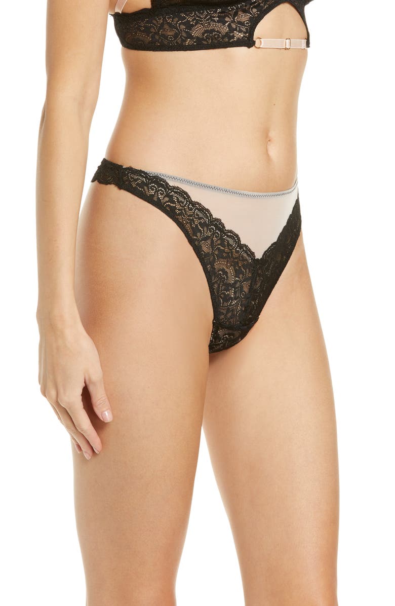 Honeydew Intimates Nicollette Lace Thong, Alternate, color, 