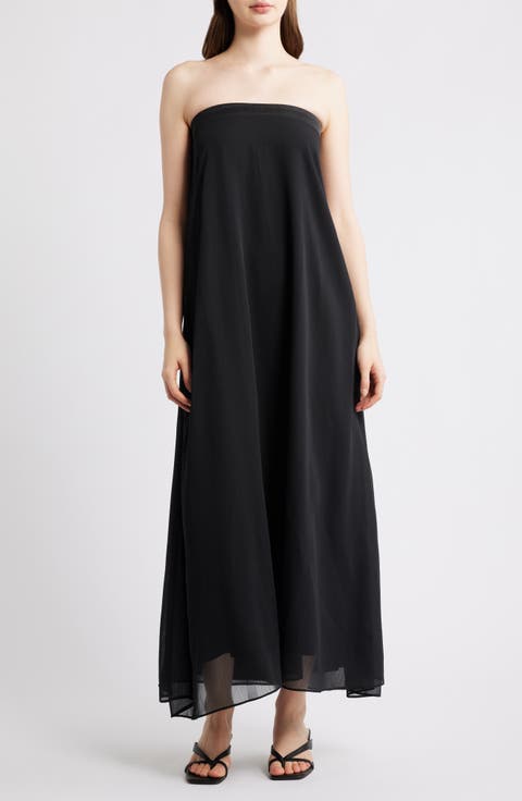 Amici Strapless Bow Back Maxi Dress