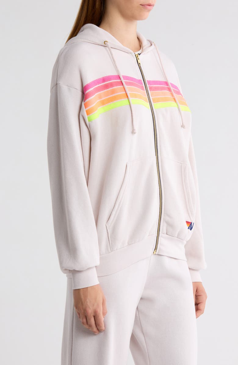 Aviator Nation 5-Stripe Zip Hoodie, Alternate, color, 