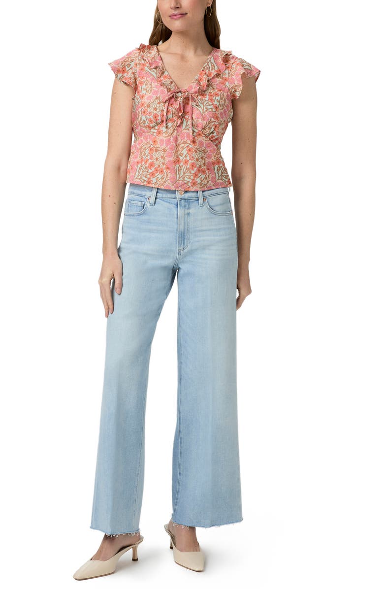 PAIGE Farrow Floral Ruffle Top, Alternate, color,