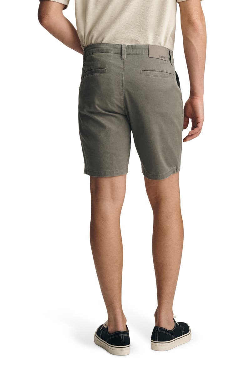 Noah Flat Front Stretch Twill Shorts, Alternate, color, OLIVE VINTAGE COLORED
