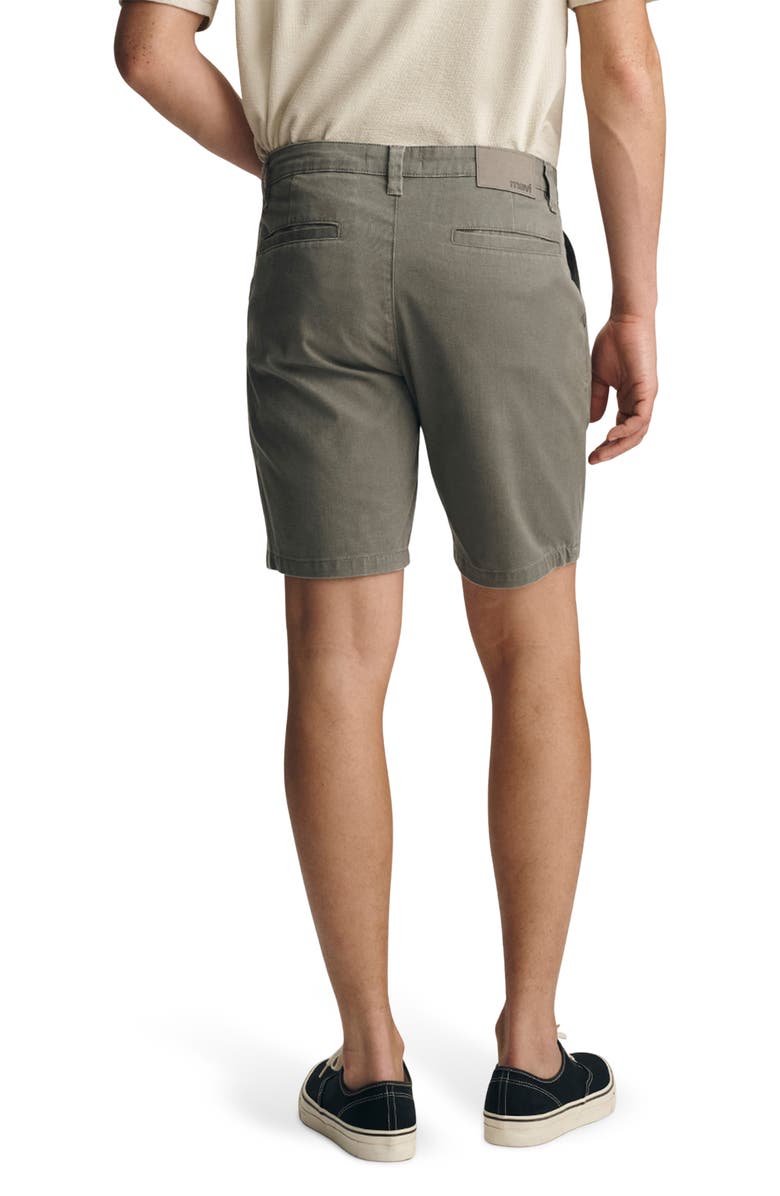 Mavi Jeans Noah Flat Front Stretch Twill Shorts, Alternate, color, Olive Vintage Colored