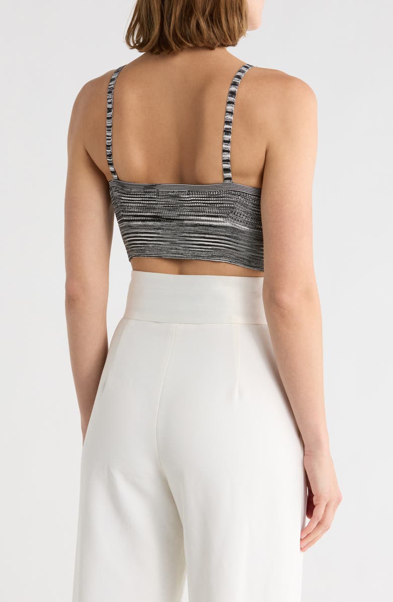 Ramy Brook Tennie Ribbed Crop Top, Alternate, color, Black Multi Knit