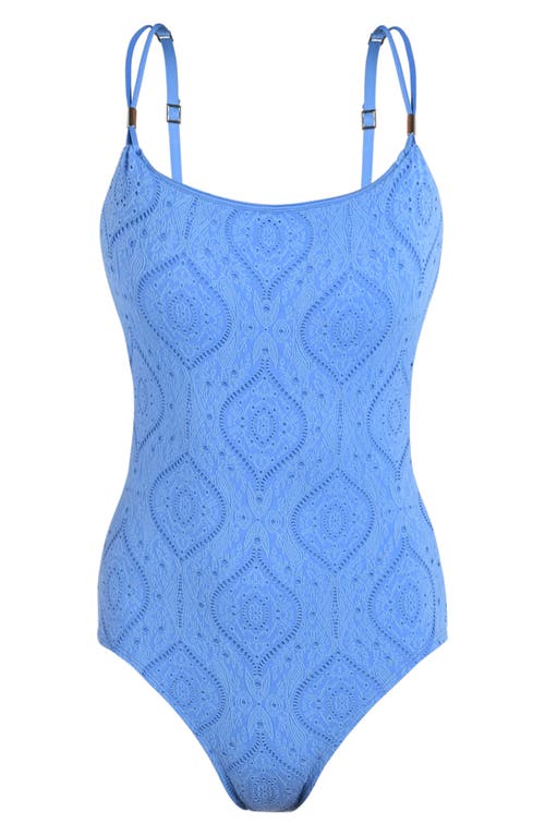 La Blanca Mantra Medallion One-piece Swimsuit In Blue