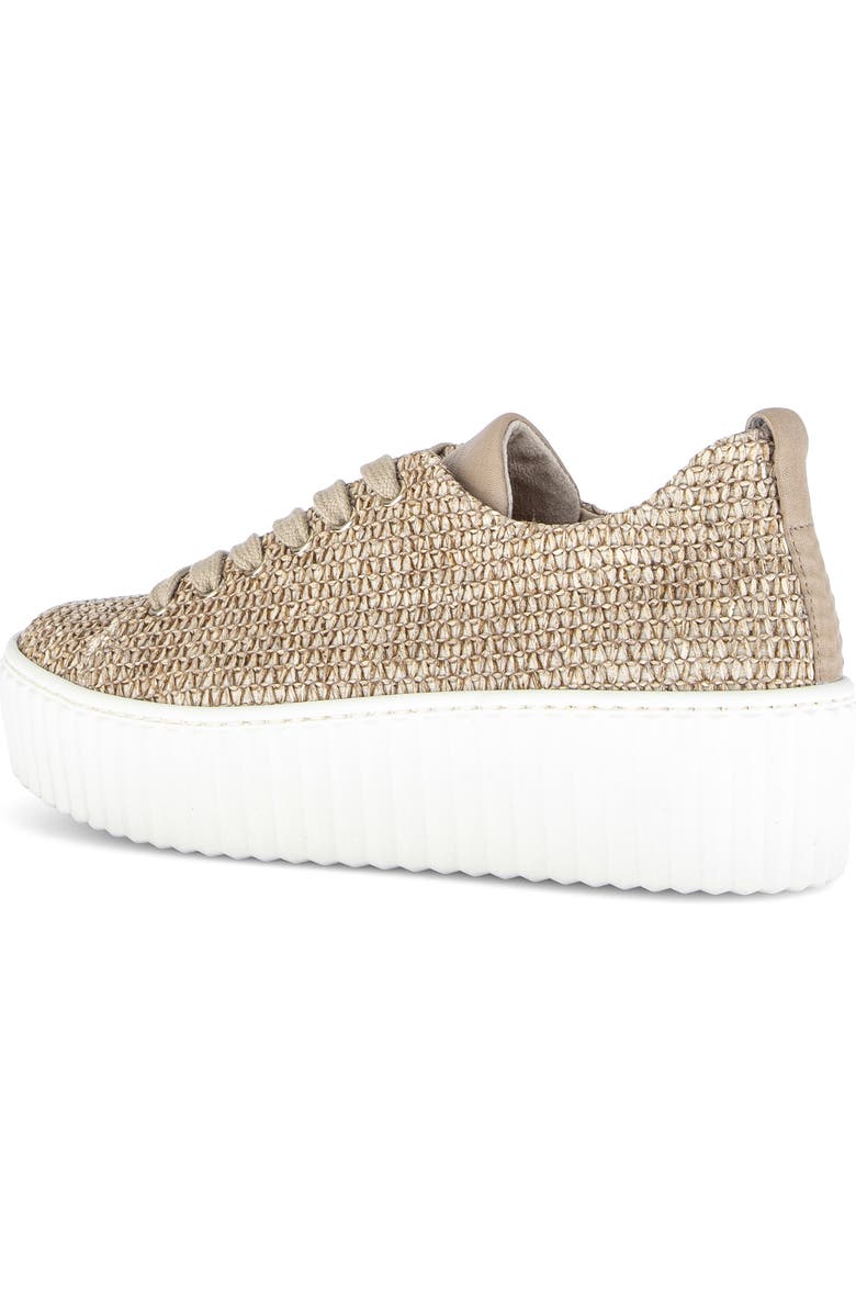 Gabor Woven Platform Sneaker, Alternate, color, Sand