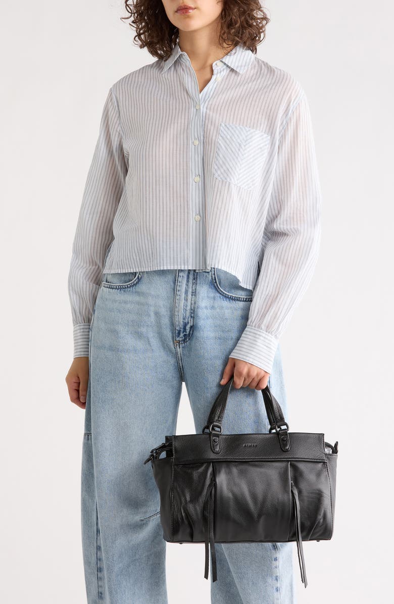 AIMEE Low Key Luxe Satchel Bag, Alternate, color, Black