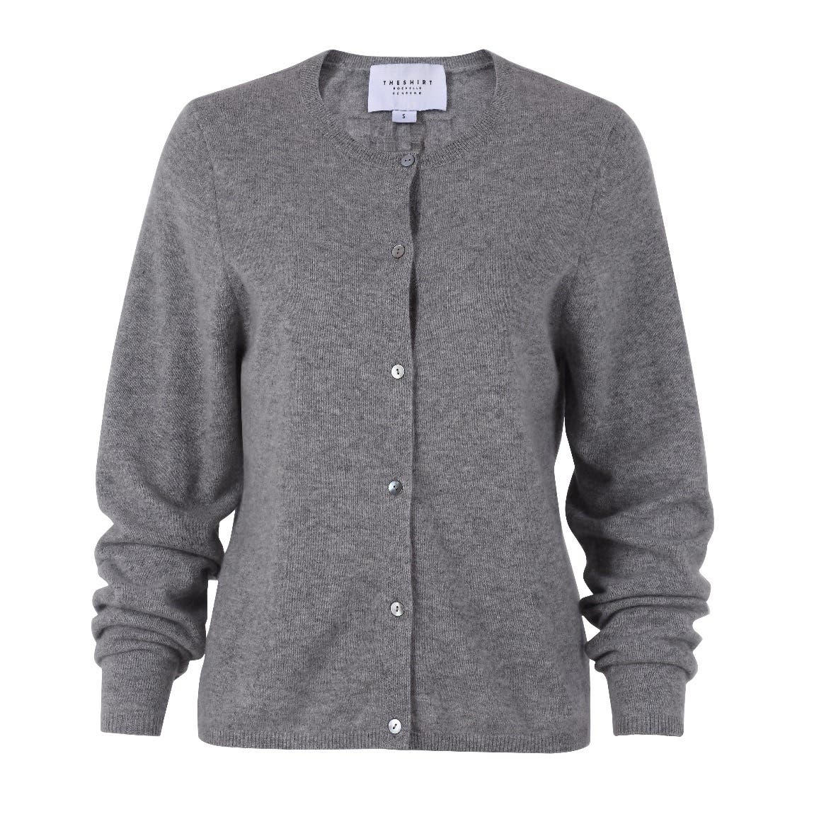 The Shirt By Rochelle Behrens The Cashmere Crew Sweater In Gray