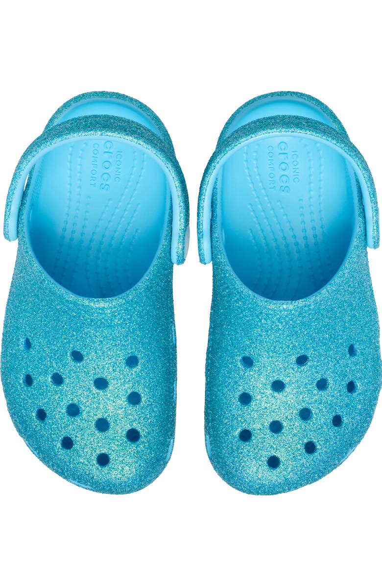 CROCS Kids' Classic Iridescent Glitter Clog, Alternate, color, Tgl