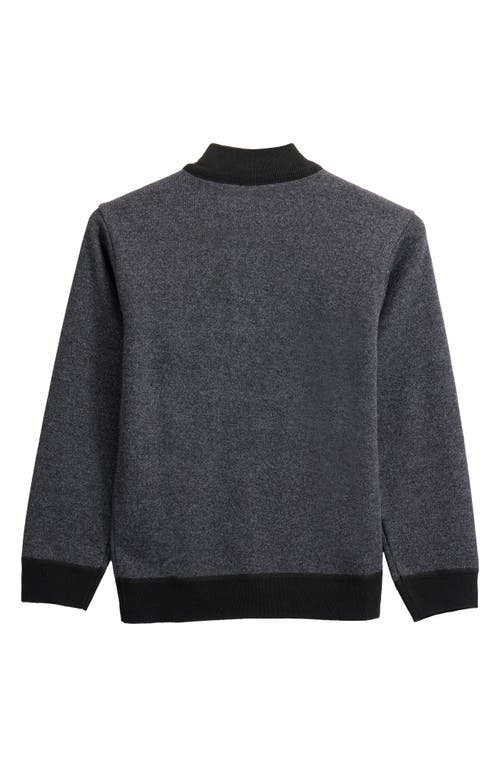X-ray Xray Kids' Fleece Quarter Zip Sweater In Black